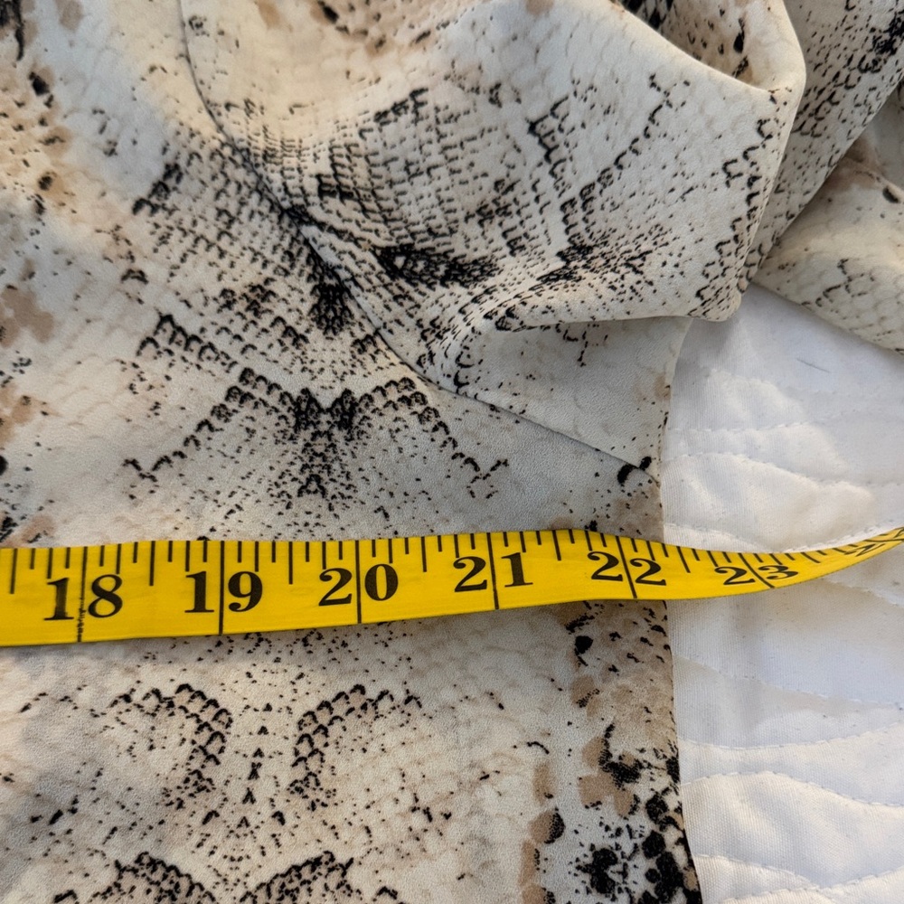 Lush Snake Print Blouse in Cream and Black - Picture 6 of 7